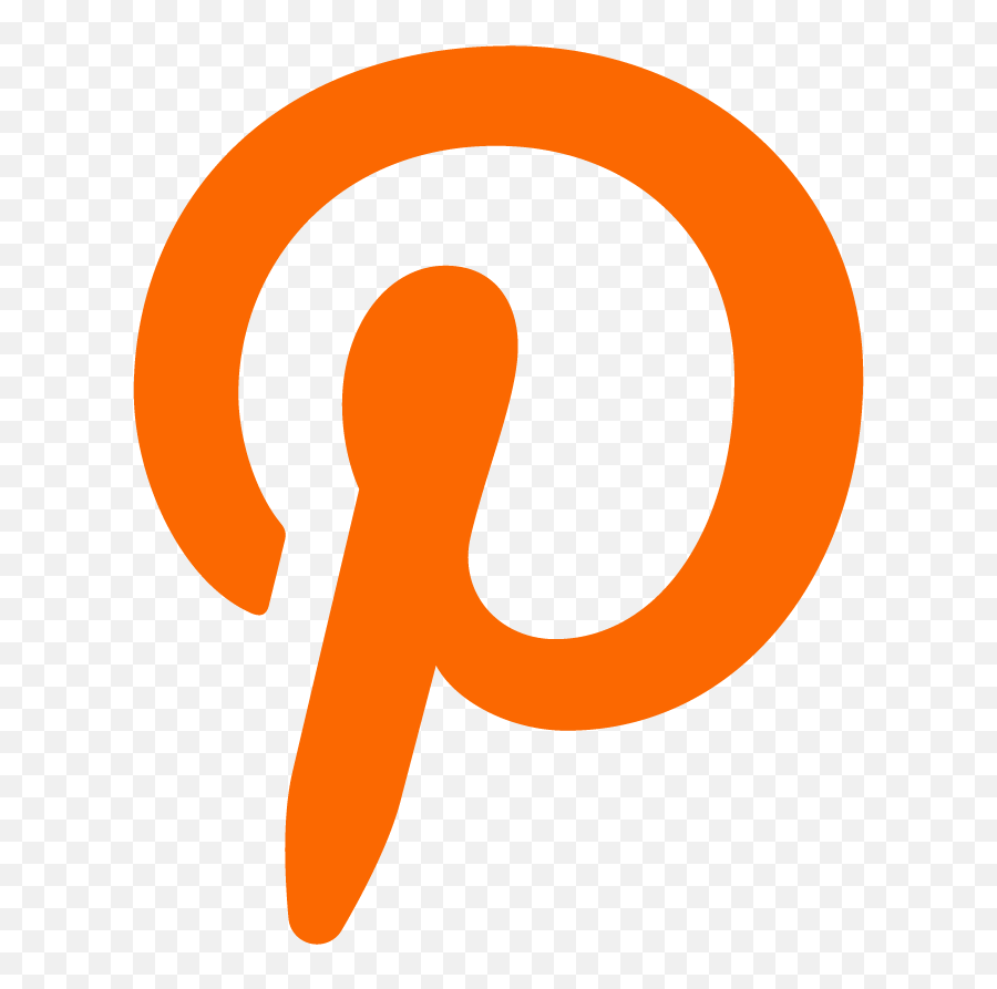Orange Pinterest Logo Icon Download Seek Vectors - Transparent Png Transparent Background Pinterest Logo,Pinterest Logo Icon