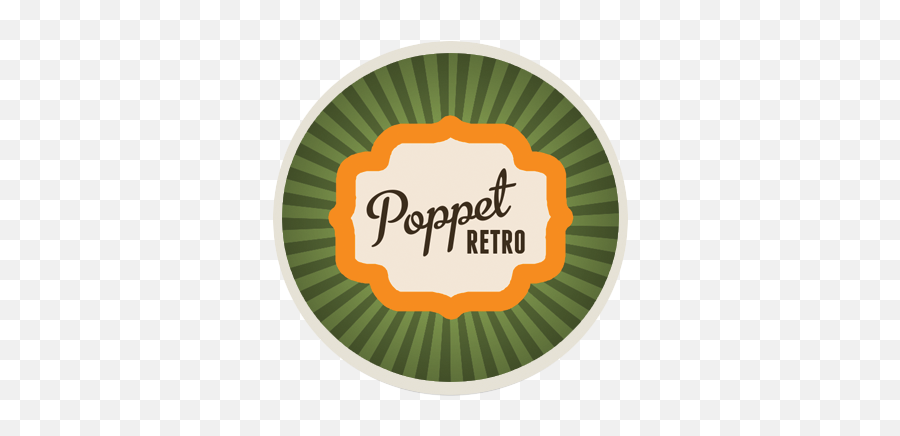 Poppet Retro - Dessert Plates With Sayings Png,Retro Logo