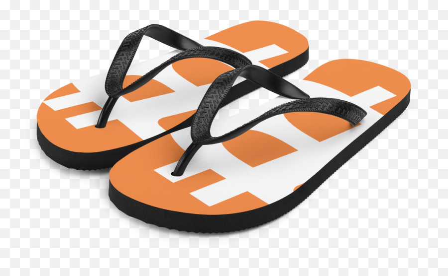 Bitcoin Logo Flip - Flops U2013 Bitcoinpeople Beach Sandals Png,Bitcoin Logo Transparent