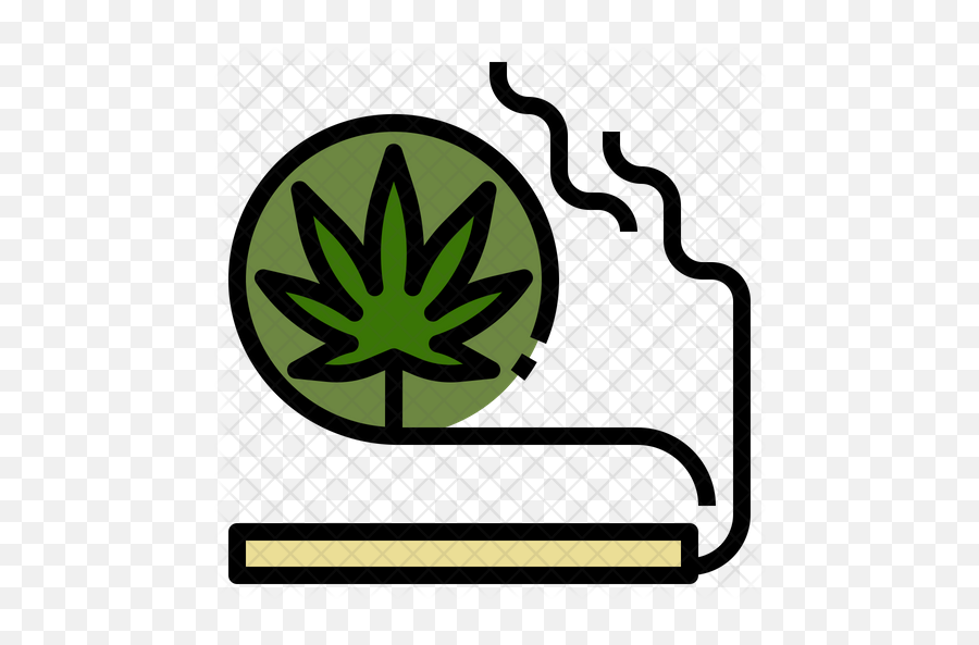 Smoking Weed Icon Of Colored Outline - Smoking Weed Icon Png,Weed Smoke Png