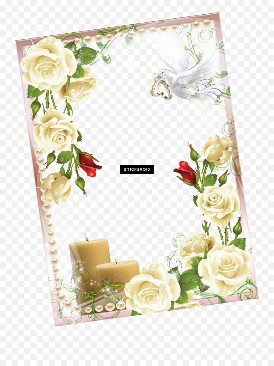 Download Wedding Flowers - Frame Rose White Png,Wedding Flowers Png