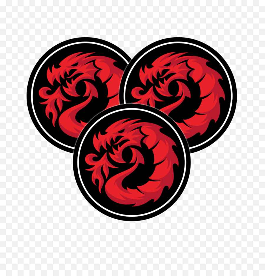 Dragon Logo 3 Pack Sticker - Dragon Logo Png,Apple Logo Sticker
