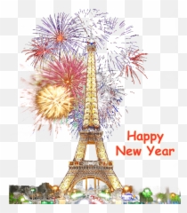 Happy New Year No Background Image - Paris png