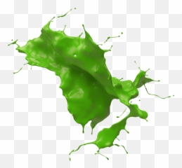 Green Water Splash Png Download - Paint Smoke Holi