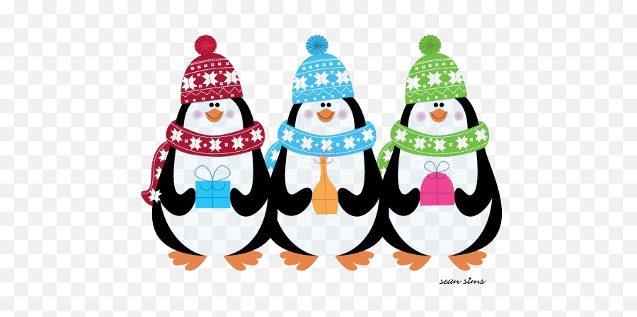 Christmas Birds Png Pic Arts - Penguins Christmas Png,Cartoon Christmas Tree Png