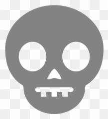 Skull Emoji For Facebook Email Sms - Silhouette png