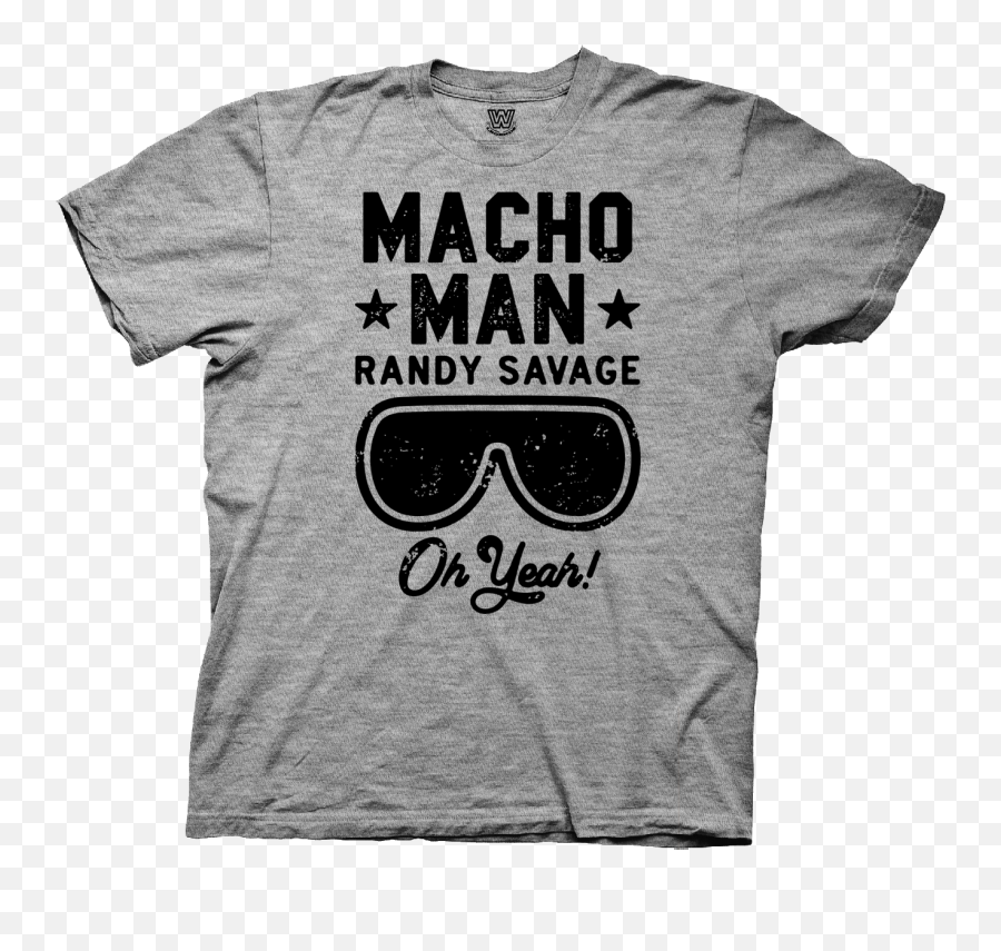 Wrestling Macho Man Randy Savage Oh Yeah Wwe Mens Gray T - Macho Man Randy Savage Shirt Png,Randy Savage Png