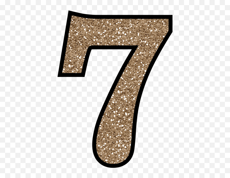 7 Number - Glitter Number 7 Png,Number 7 Png