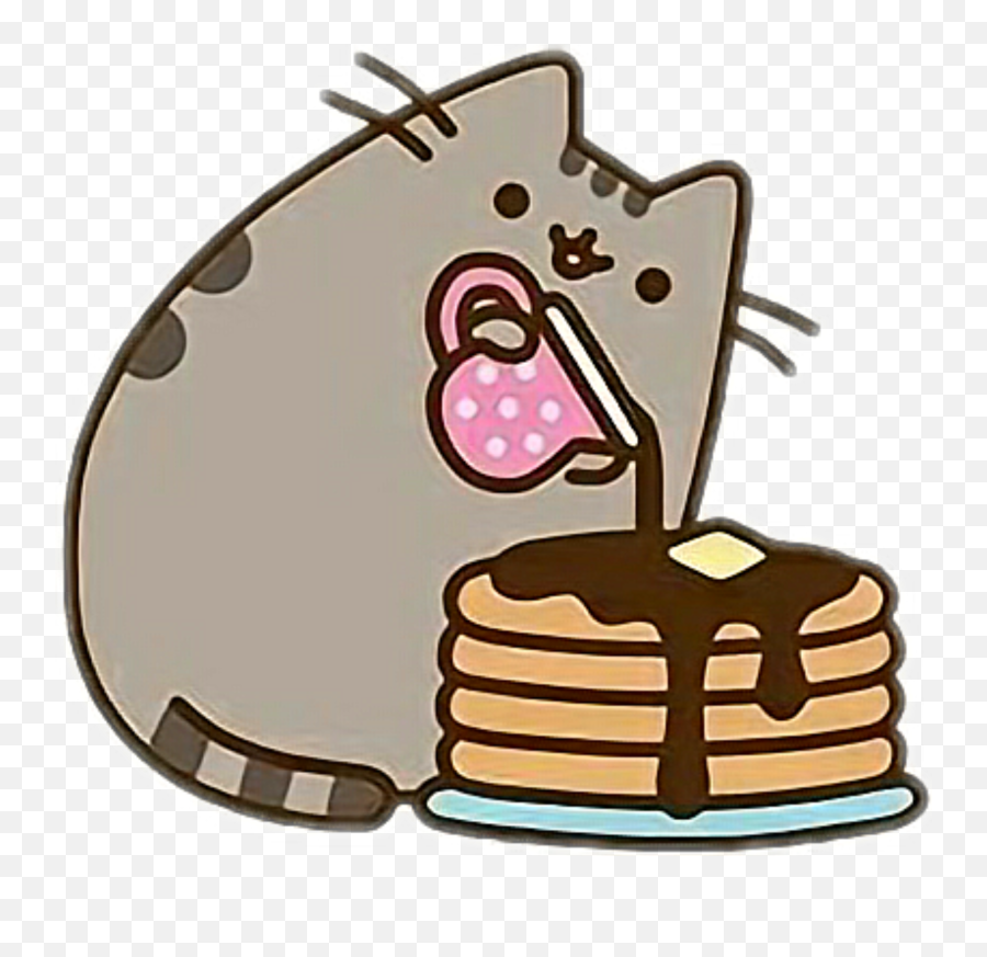 Pancakes Clipart - Pusheen With Pancakes Png,Pancakes Png