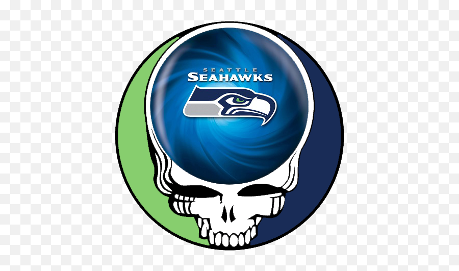 Seattle Seahawks Skull Logo Iron - Grateful Dead Steal Your Face Logo Png,Seattle Seahawks Logo Png