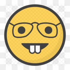 Nerd Emoji Icon Of Colored - Nerd Emoji Png,Nerd Emoji Png