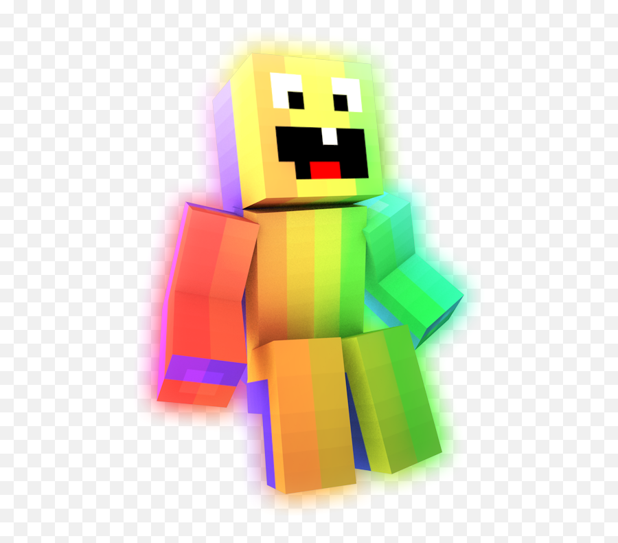 Minecraft Rainbow Skin - Fictional Character Png,Cartoon Rainbow Png