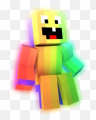 Minecraft Rainbow Skin - Fictional Character Png,Cartoon Rainbow Png