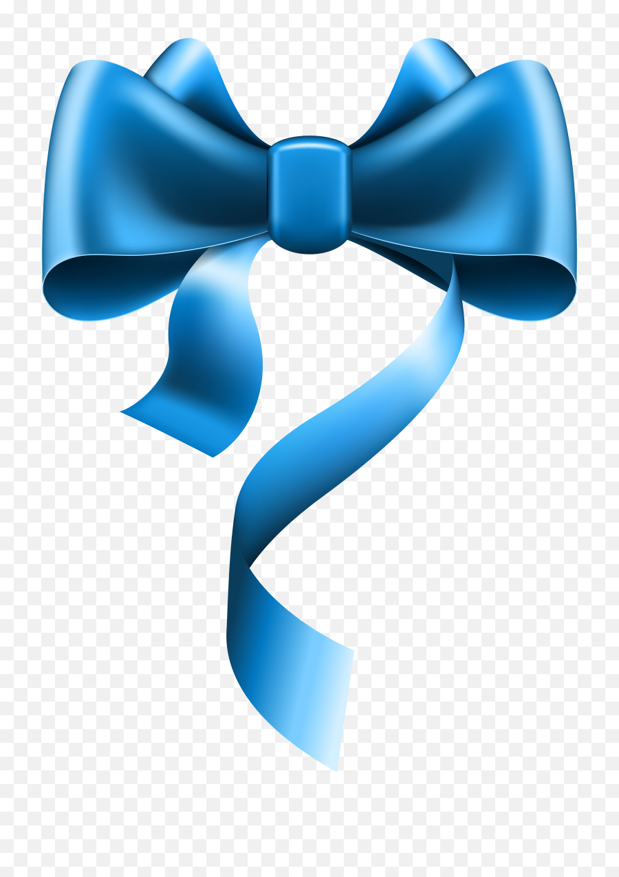 Download Hd Bow Tie Neck Ribbon Blue - Transparent Background Blue Bow Clipart Png,Blue Ribbon Png