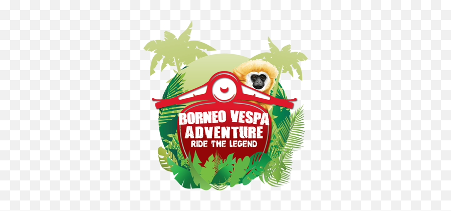 Borneo Vespa Adventure Whooping Gibbon - Hemp Png,Vespa Logo
