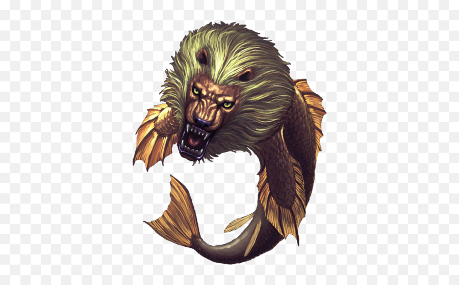 Download Hd Sea Lion - Sea Lion Mythical Creature Sea Lion With A Lion Head Png,Creature Png