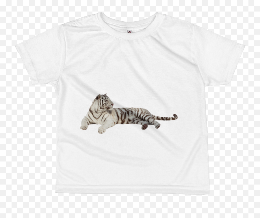 White - Tiger Print Allover Kids Sublimation Tshirt Siberian Tiger Png,White Tiger Png