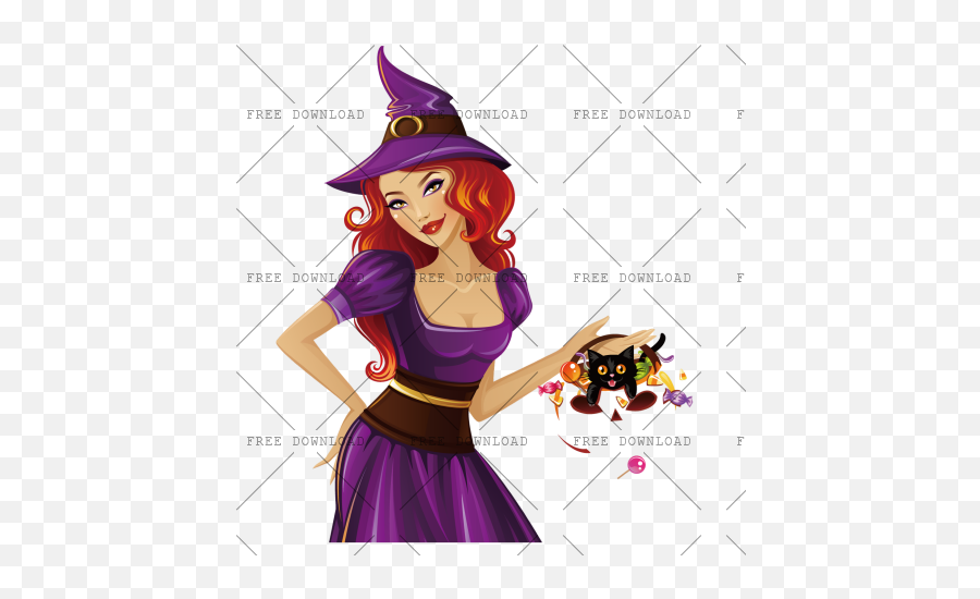 Png Image With Transparent Background - Beautiful Witch Clip Art,Transparent Witch