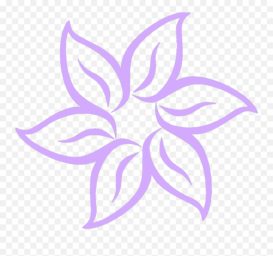 Purple Flower Svg Vector Clip Art - Svg Clipart Drawing Simple Floral Design Png,Purple Flower Transparent