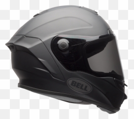 Matte Black Motorcycle Helmet - Bell Star Mips png
