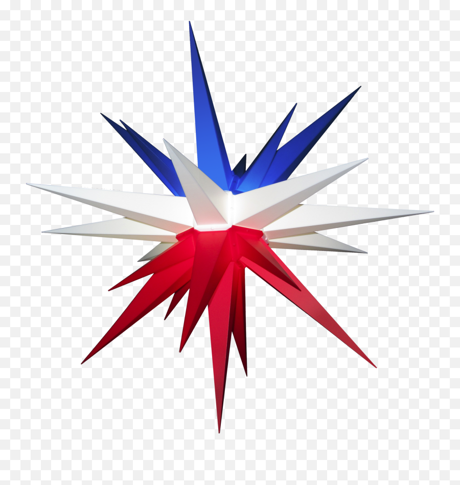 3d Moravian Lighted Star - 3d American Flag Star Png,Texas Flag Png