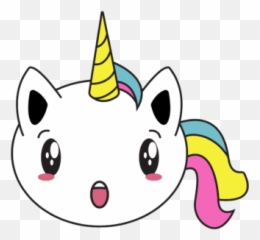 Unicorn Cute Expression Illustration - Dot png