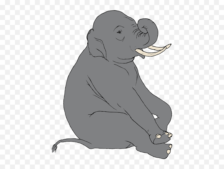 Sitting Elephant Clip Art Free - Elephant Sitting Clipart Png,Elephant Icon Vector