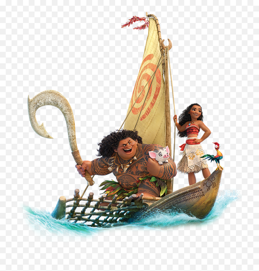 Moana Picture Images Hd - Moana And Maui On Boat Png,Moana Png Images