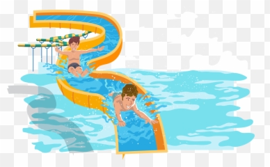 Water Slide Clipart Png - Water Slide Transparent Background,People Swimming Png
