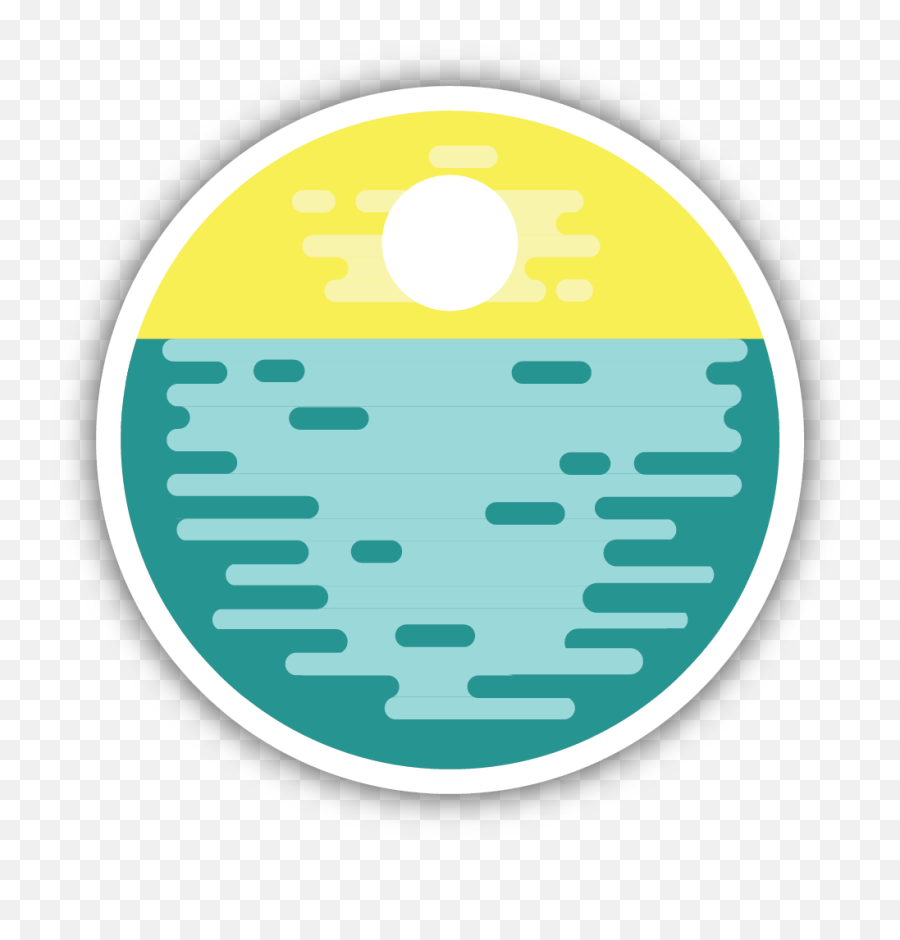 Ocean Sunset Sticker - Stickers Northwest Dot Png,Sunset Icon Png