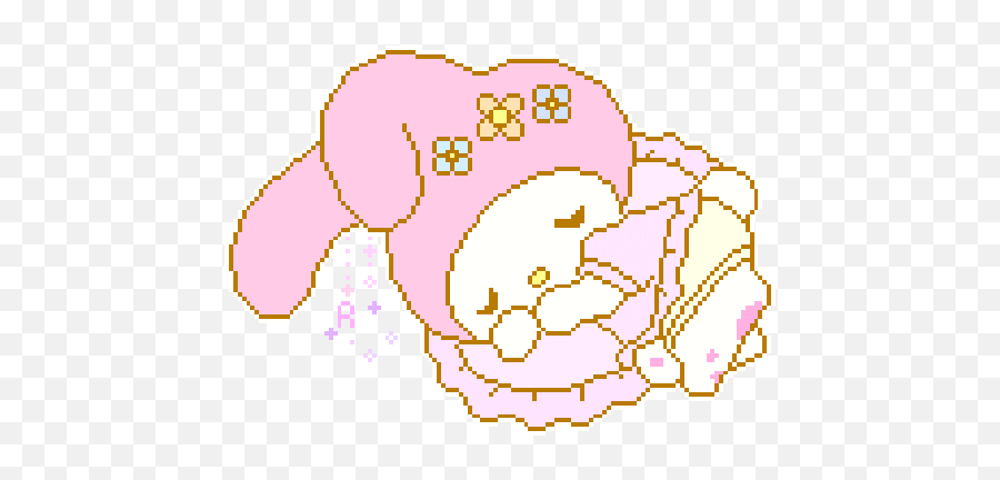 Anyways Pixel Art Pattern Hello Kitty My Melody Cute - My Melody Pixel Art Png,Hello My Name Is Icon