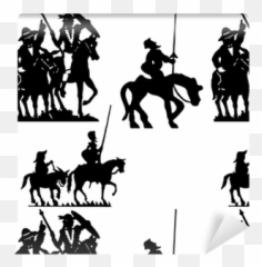 Wallpaper Don Quijote Vector Silhouettes Quixote - Vector png