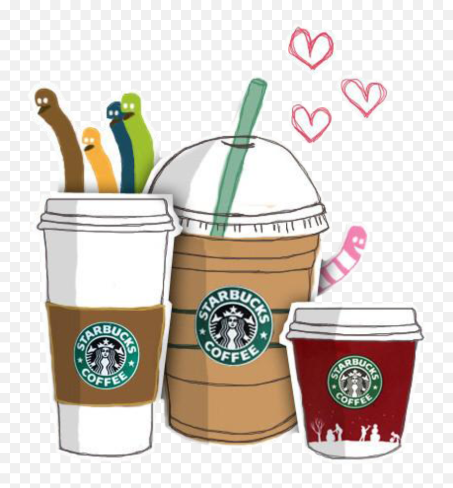 Download Coffee Iced Tea Starbucks Cafe Hand - Painted Hq Png Transparent Starbucks Png,Cupped Hand Icon