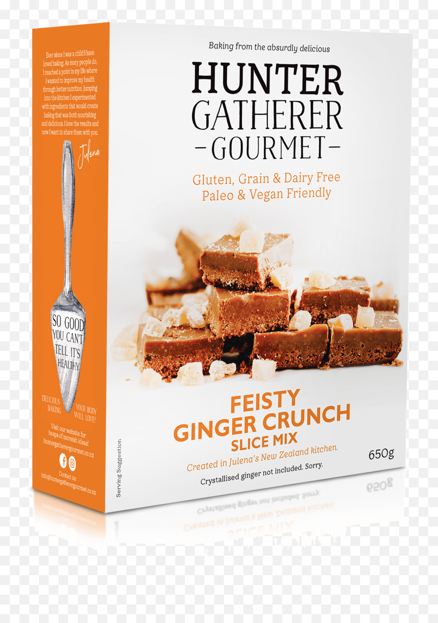 Hunter Gatherer - Feisty Ginger Crunch Slice Baking Mix 650g Chocolate Png,Baking Png