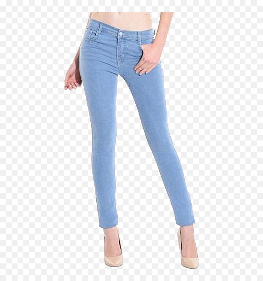 Blunelcom Sky Blue Denim Jeans For Women Png