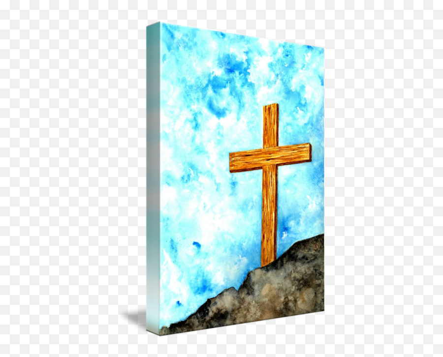 Wooden Cross - Painting Of A Cross Png,Wooden Cross Png