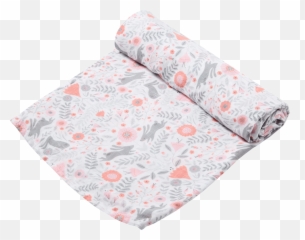 Bunny Damask Swaddle Blanket - Patchwork png