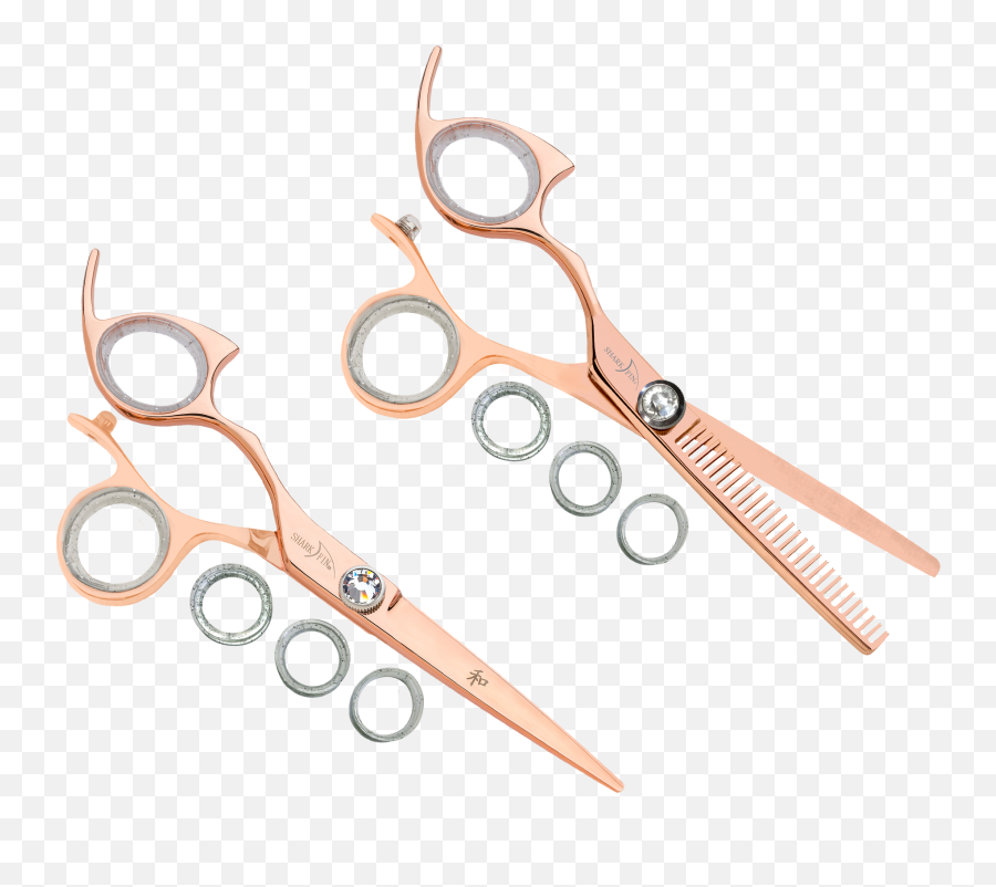 Right Hand Professional Swivel Rose Gold Titanium Cutting - Metalworking Hand Tool Png,Barber Scissors Png
