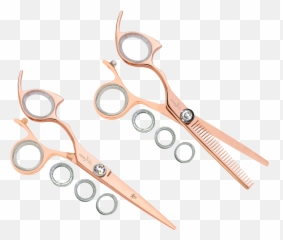 Right Hand Professional Swivel Rose Gold Titanium Cutting - Metalworking Hand Tool Png,Barber Scissors Png
