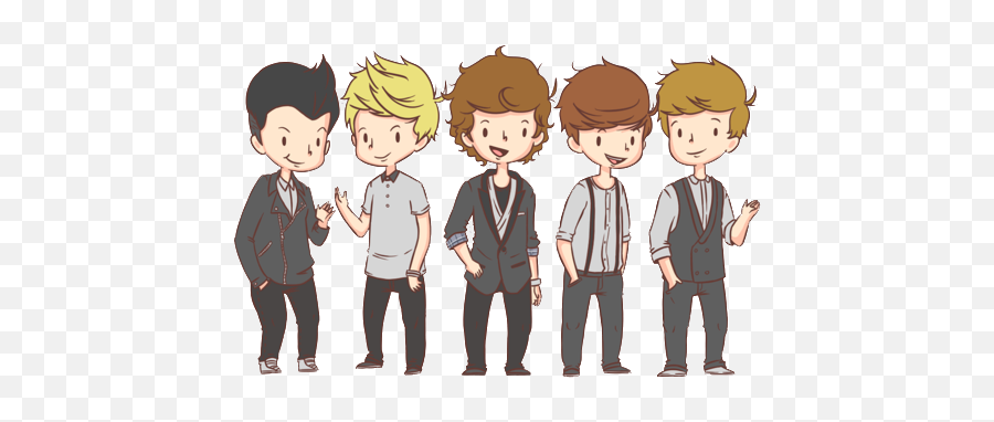 Muñequitos Png One Direction Image - One Direction Cartoon Png,One Direction Png