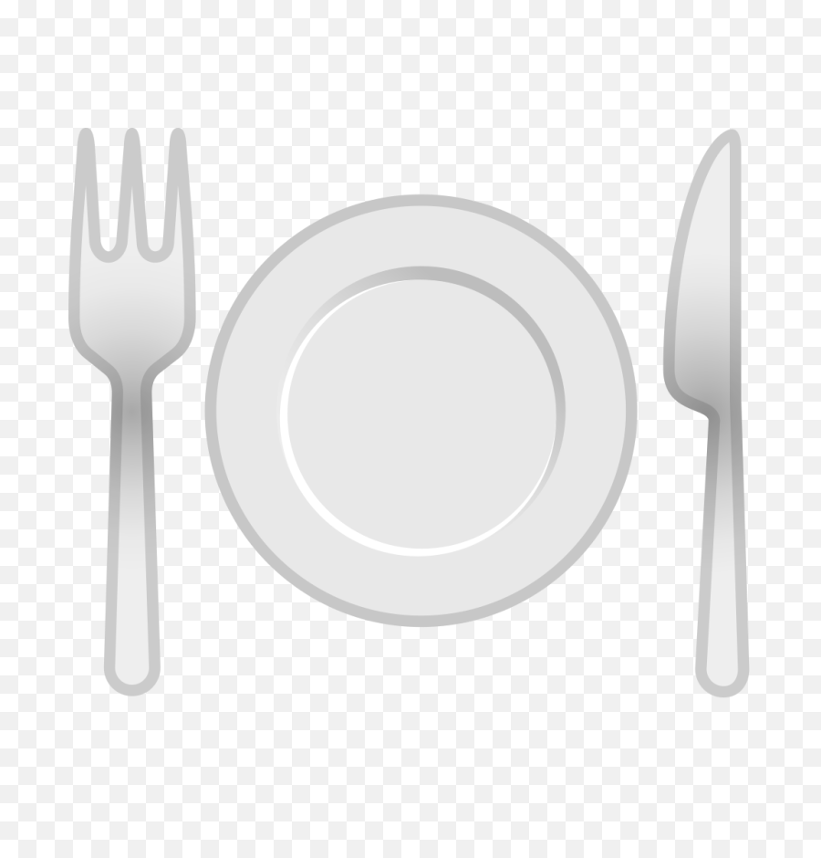 Fork And Knife With Plate Icon - Emojis Fork And Knife Png,Knife Emoji Png