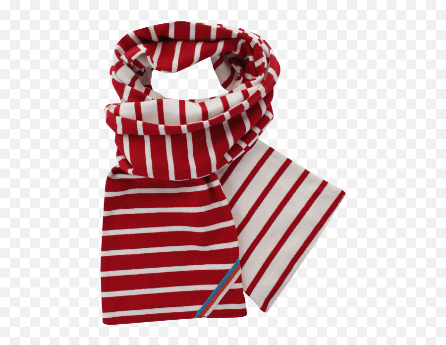 Bretonstripe Scarf Two Color 3 Bordeaux Natural - Clip Scarf Png,Scarf Png