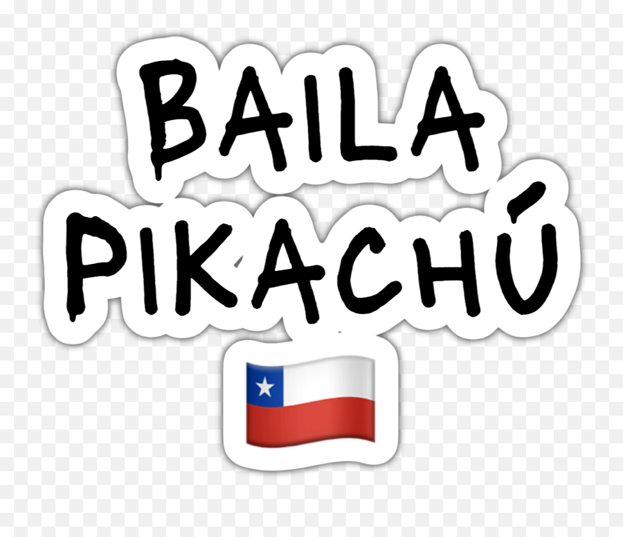 Baila Pikachu Chile Sticker Transparent Png - Borderize Clip Art,Pikachu Transparent Background