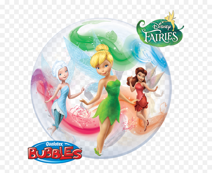 56cm Disney Tinkerbell Fairies Bubble Balloon Thefacepainters - Tinker Bell Png,Tinkerbell Png
