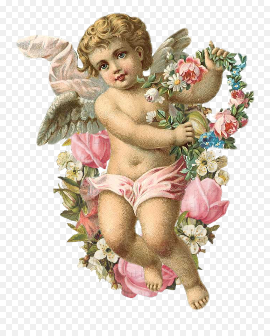 Angel Vintage Flower - Free Image On Pixabay Angel Stickers Png,Vintage Png