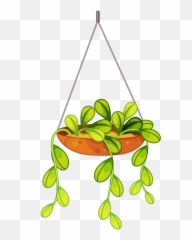 Download Home Clipart Hanging Plants Potted Flower - Drawing Of Hanging Plants Png,Hanging Plants Png