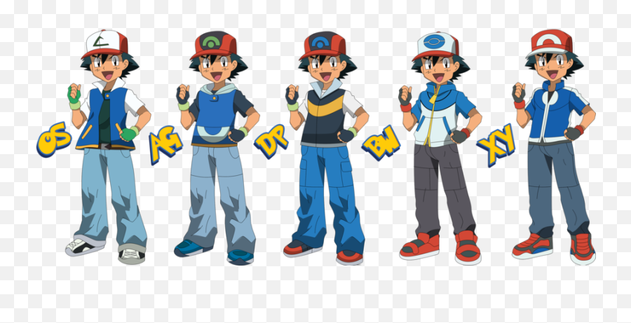 Download Png - Pokemon Ash Through The Years,Pokemon Ash Png