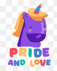 Love Unicorn Sticker - Fictional Character Png,Pride Png
