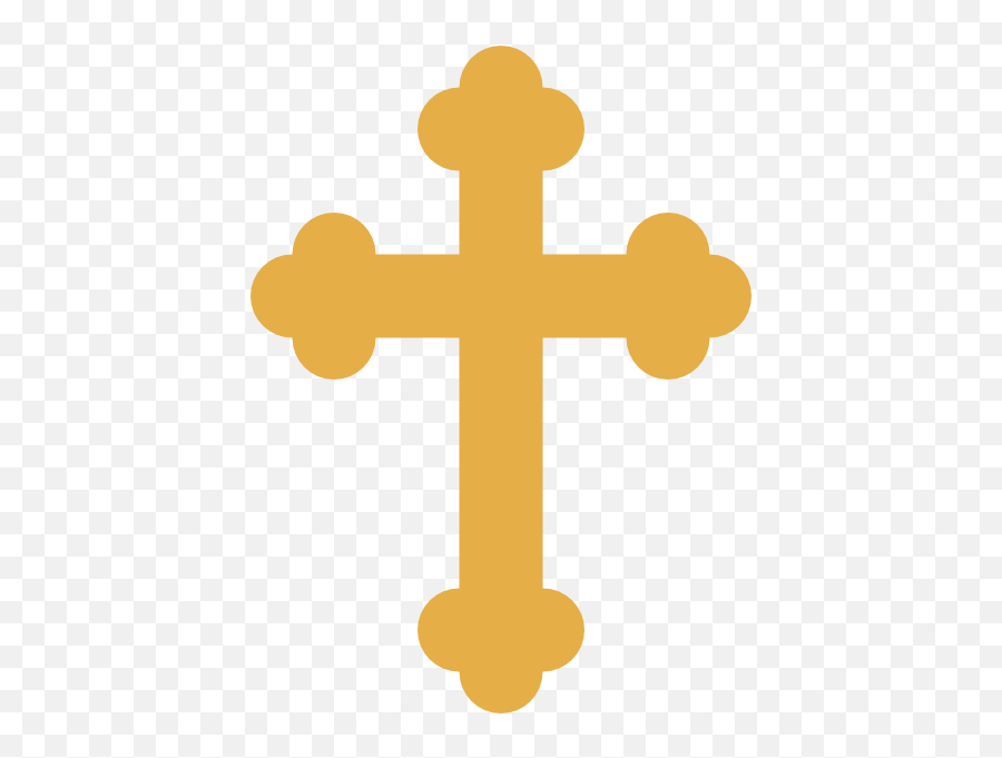 Gold Orthodox Cross Clip Art - Baptism Gold Cross Clipart Png,Cross Clip Art Png
