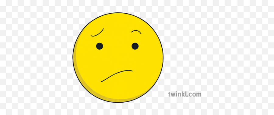Unsure Emoji Emoticon Smiley Face Ks2 - Unhappy Smiley Png,Happy Face Emoji Png